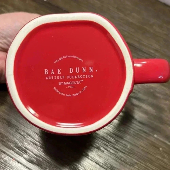 Rae Dunn coffee cup/mug red‎ be mine excellent condition 5” tall - Picture 3 of 3
